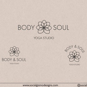 Lotus Logo Design, Holistic Logo, Yoga Logo Design, Premade Logo Design, Logo Wellness Logo, Elegant Logo Design, Logo Set, Yoga Studio Logo