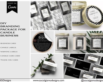 Branding Package for Candle business, Elegant Branding Kit for Candles, DIY  Branding for Candles, Instant Download, Classy Branding Kit