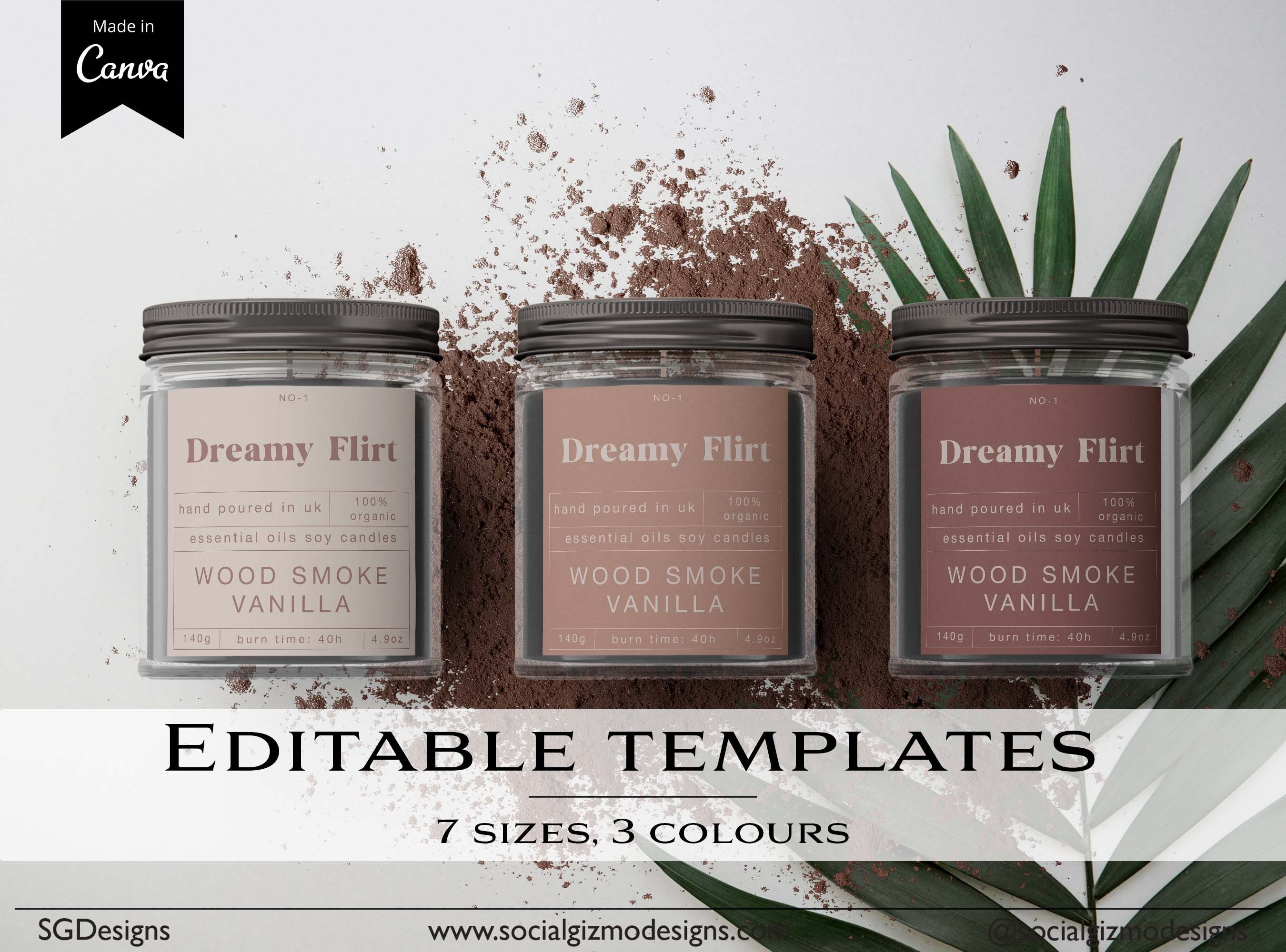 Editable Candle Labels, Rustic Candle Label Design, Apothecary Candle Label, Printable Candle Labels, Digital Download, Candle Label Set