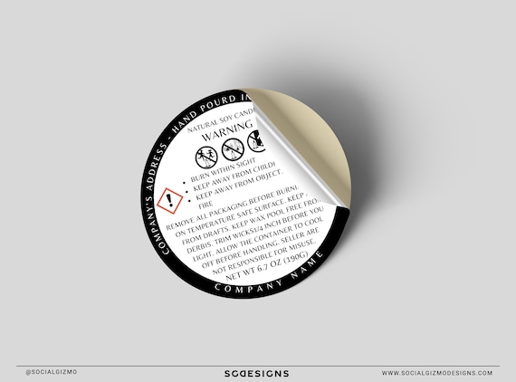 Etichette Adesive Di Avvertenza CLP Per Candele, Etichette Adesive