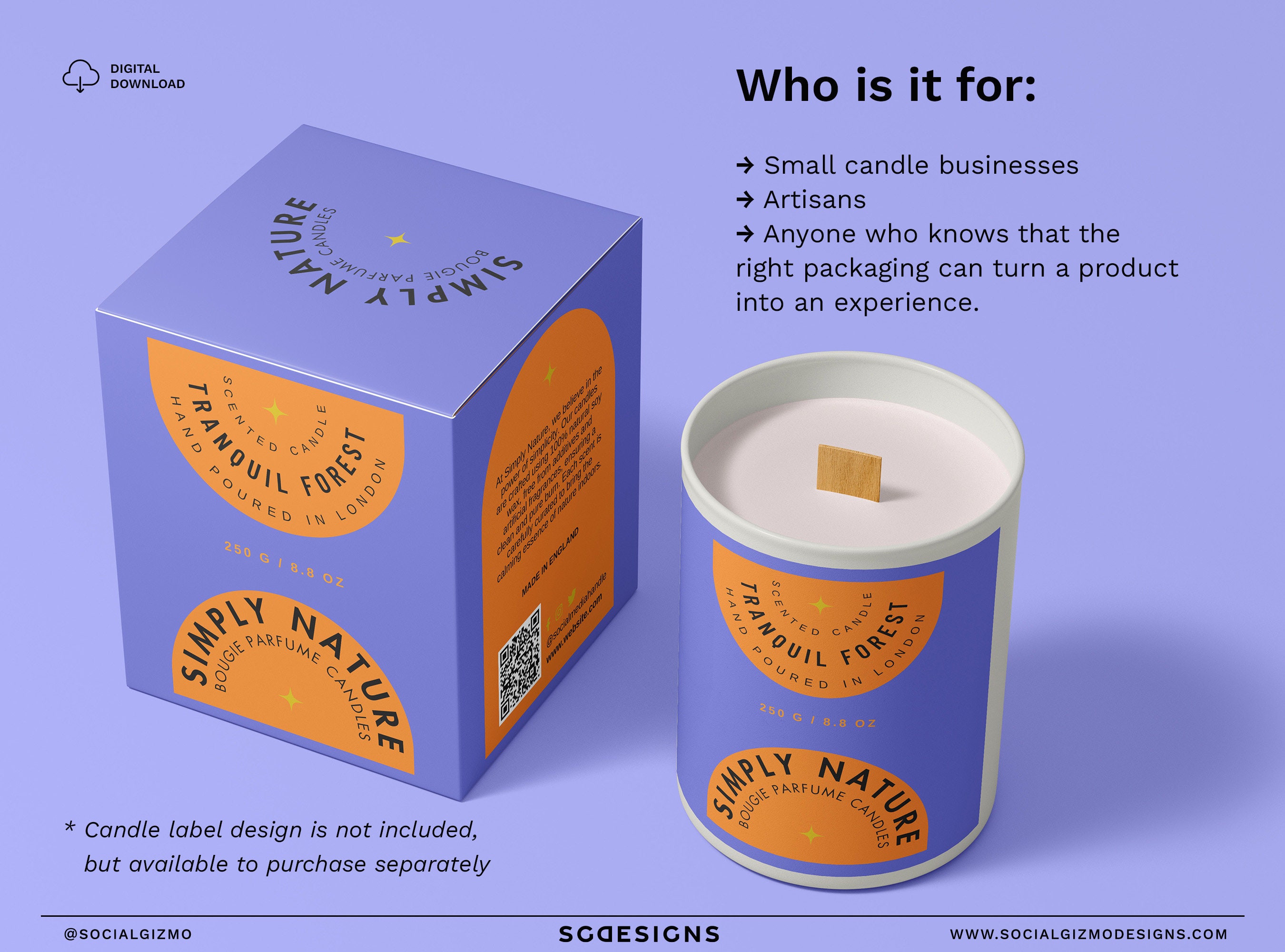 Candle Box Template Canva, Bold Modern Candle Packaging Design ...