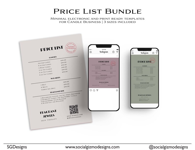 Apothecary Price List Template Vintage Price List Editable Etsy