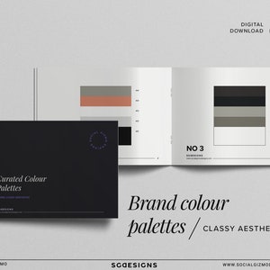 Brand Color Palette, Luxe Color Palette, Sophisticated Colour Schemes, Brand Colors, Printable Colour Palette Booklet, Classy Brand Kit