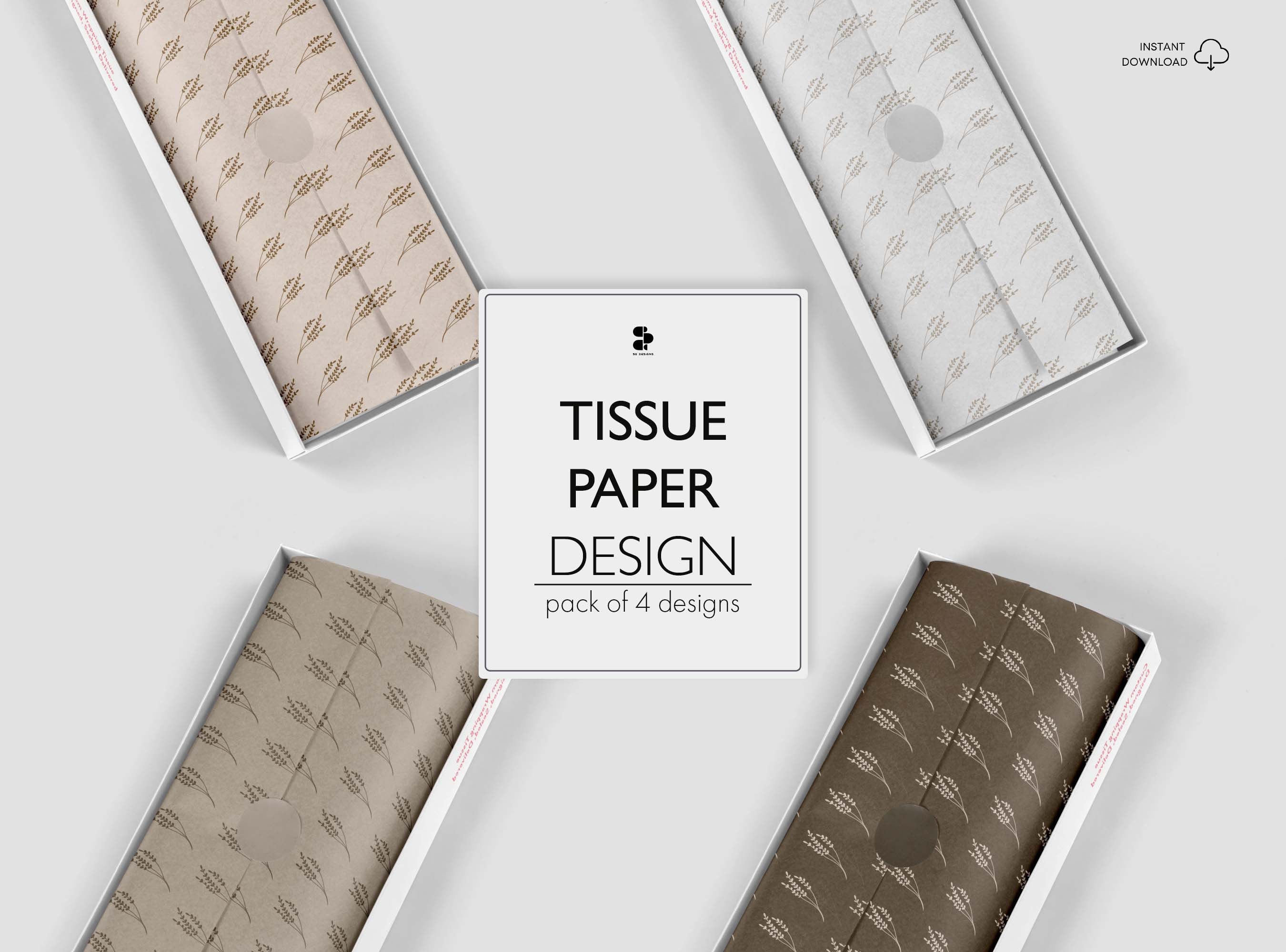 Branded Tissue Paper Digital Tissue Paper Design Packaging 