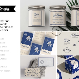 Branding Package for Candle business, Retro Branding Templates for Candles, DIY Vintage Branding for Candles, Candle Branding Templates