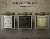 Editable Vintage Candle Labels, Apothecary Candle Label Templates, Luxury Victorian Candle Labels, Editable Baroque Candle Label, Branding