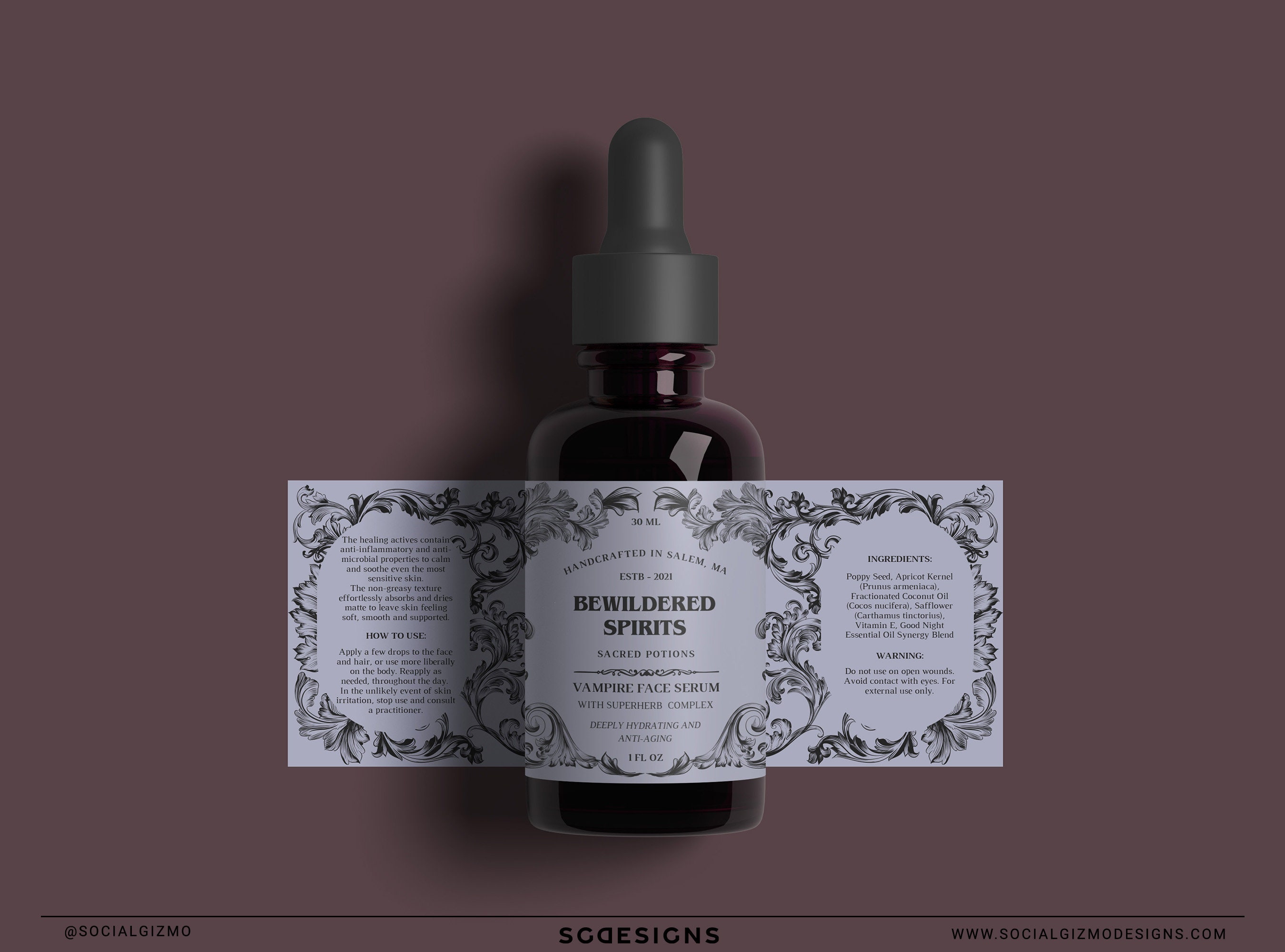 Editable Vintage Dropper Labels Elegant Potion Label Etsy