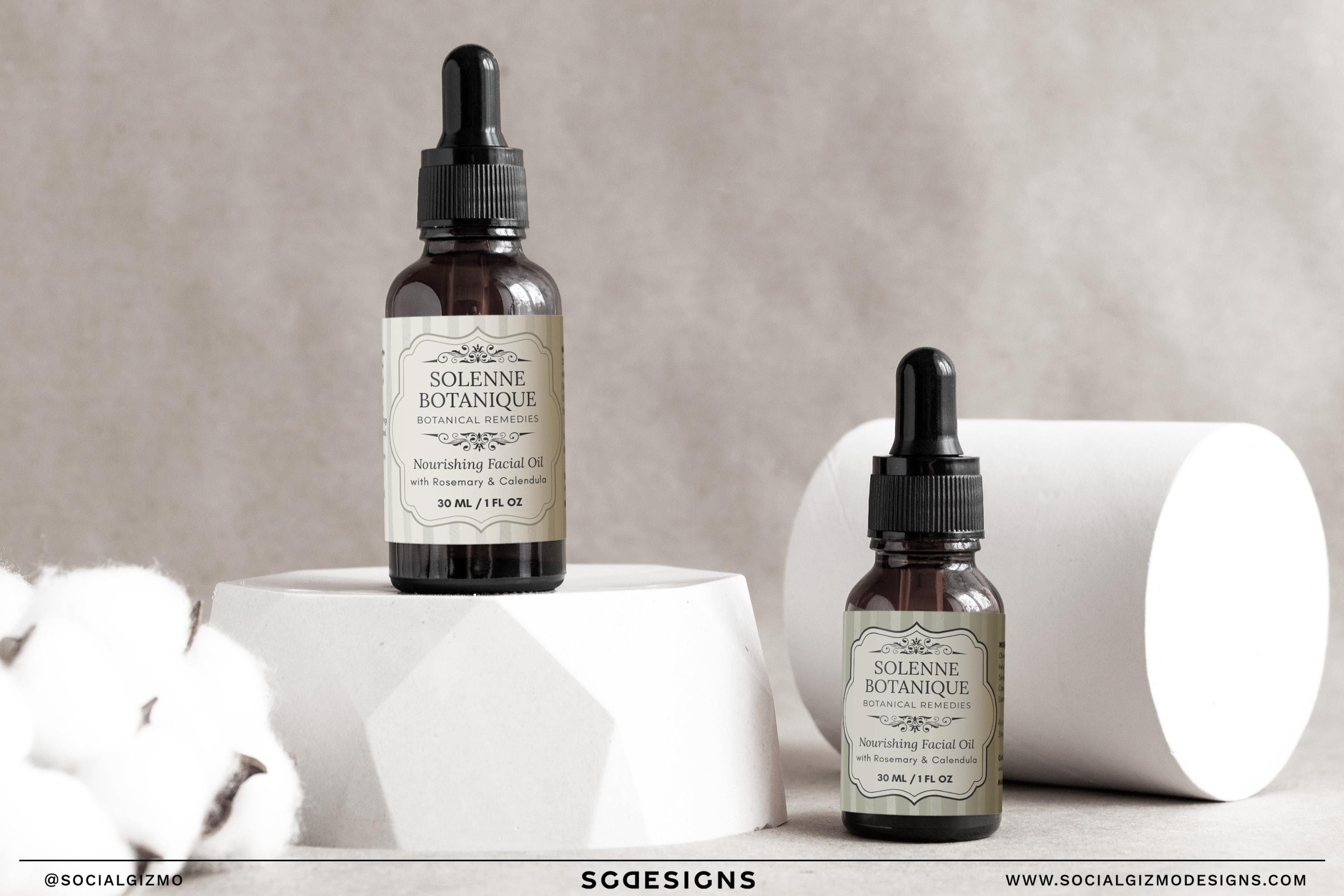 Dropper Tincture Label Template Canva, Apothecary Skincare Labels ...
