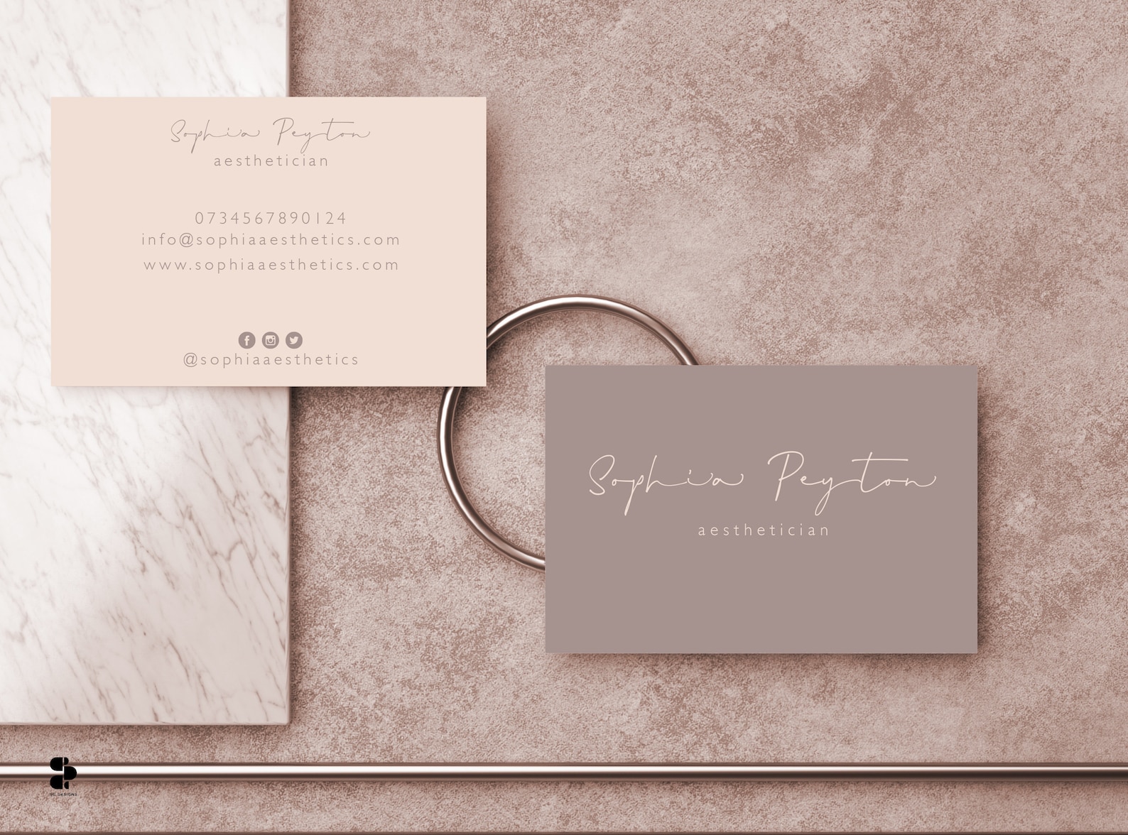 Business Card Design Premade Business Card Design Aesthetic Etsy