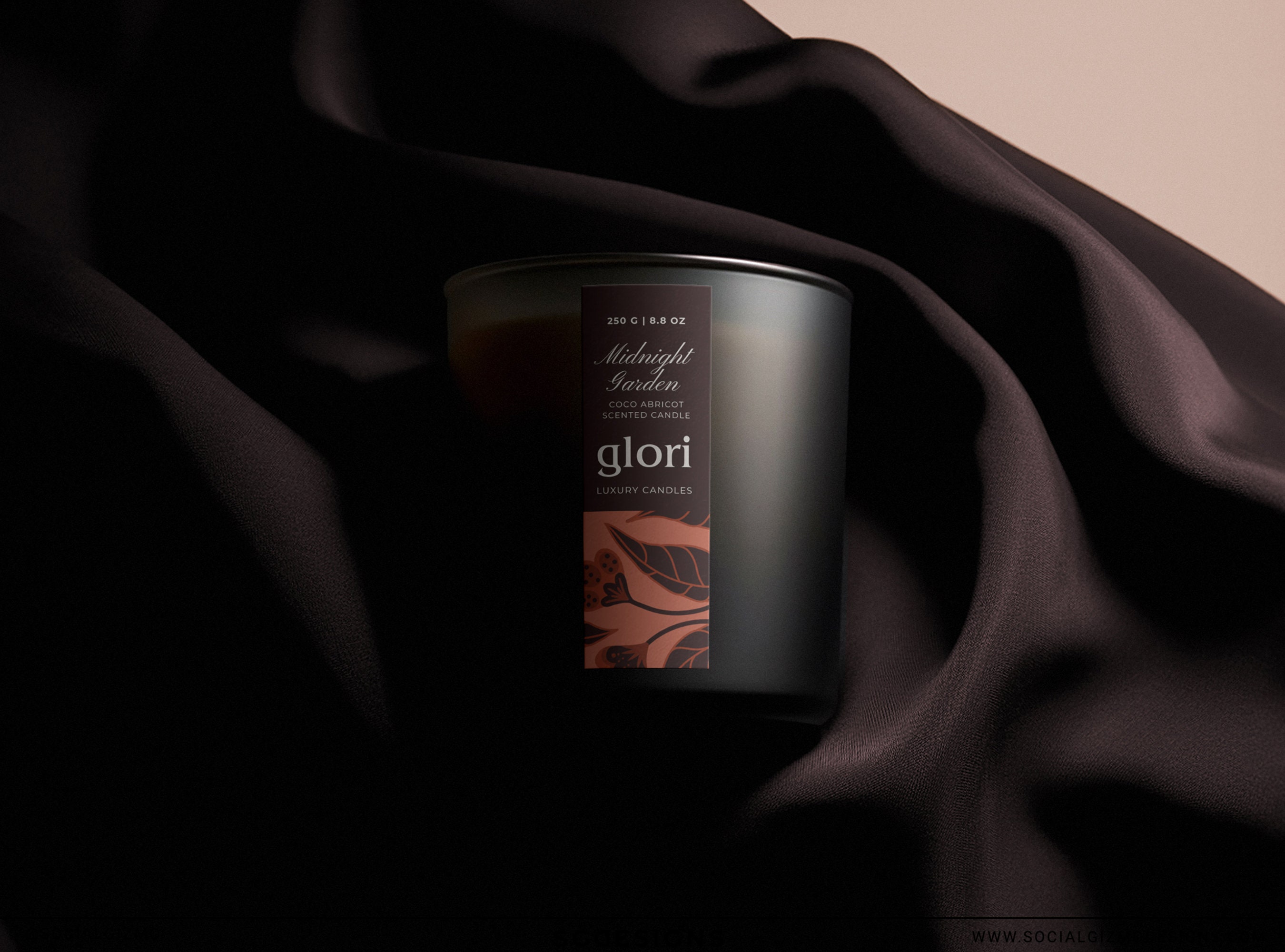 Luxury DIY Black Candle Label Modern Floral DIY Candle Label Etsy