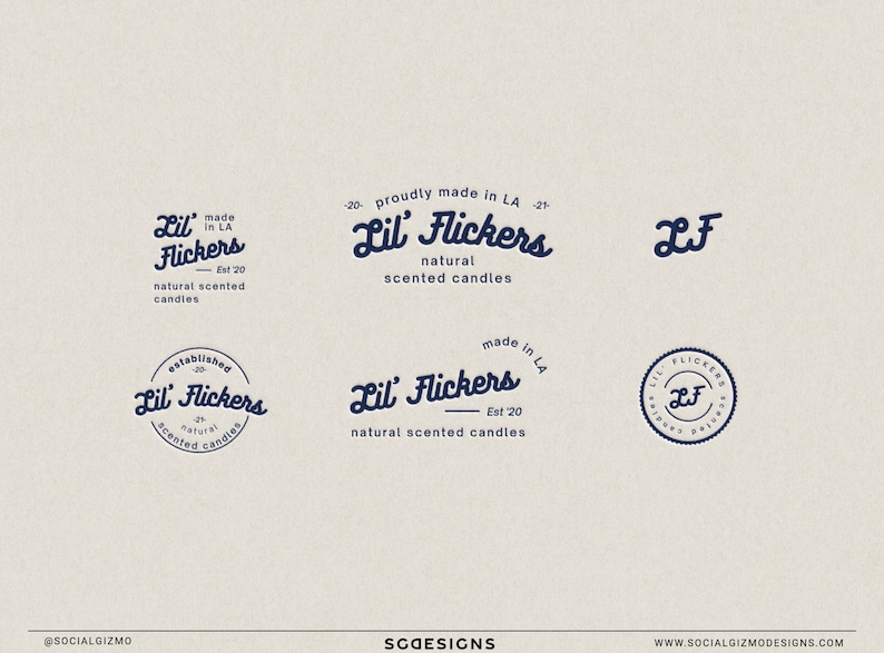 Branding Package for Candle Business, Retro Branding Templates for