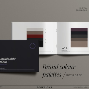 Brand Color Palette, Gothic Brand Color Palette, Dark Colour Schemes, Brand Colors, Printable Colour Palette, Goth Aesthetics Colors Schemes