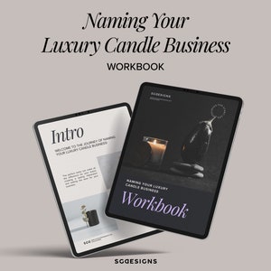 Naming Candle Business Workbook, Luxury Candle Business Names, Business Naming Workbook, Candle Business Startup Tips, Brand Strategy