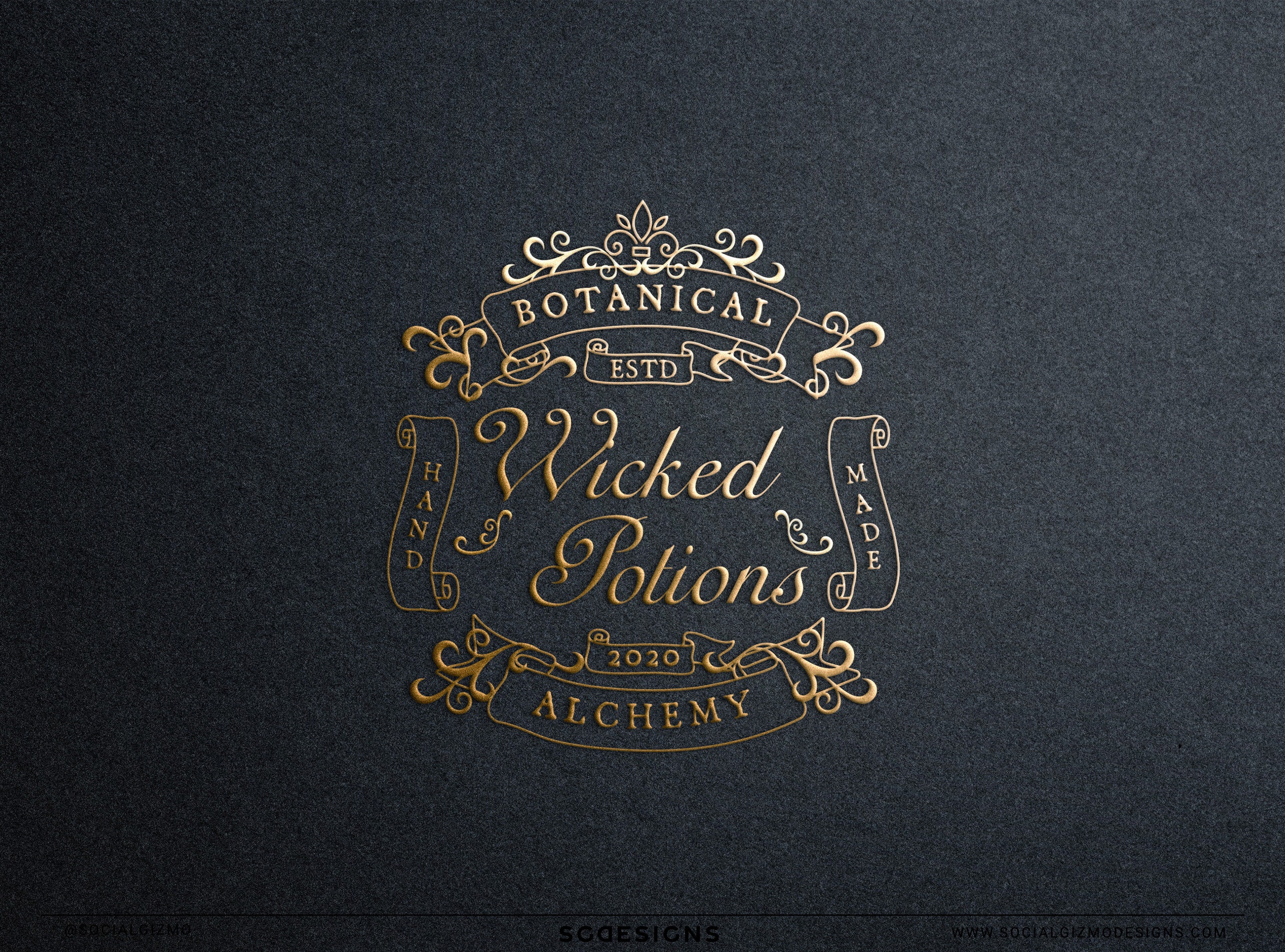 Vintage Logo Design, Witchcraft Logo, Dark Academia Logo, Apothecary ...
