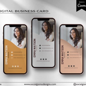 Digital Business Card, Canva Template, Digital Business Card, Digital Download, Business Card Design, Virtual Business Card
