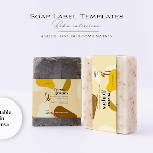 Playful DIY Soap Bar Label, Editable Soap Belly Band Labels, Abstract Soap Label, Modern DIY Soap Belly Band Label, Soap Packaging #056