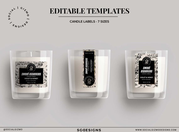 Do luxury editable candle label, product label and packaging