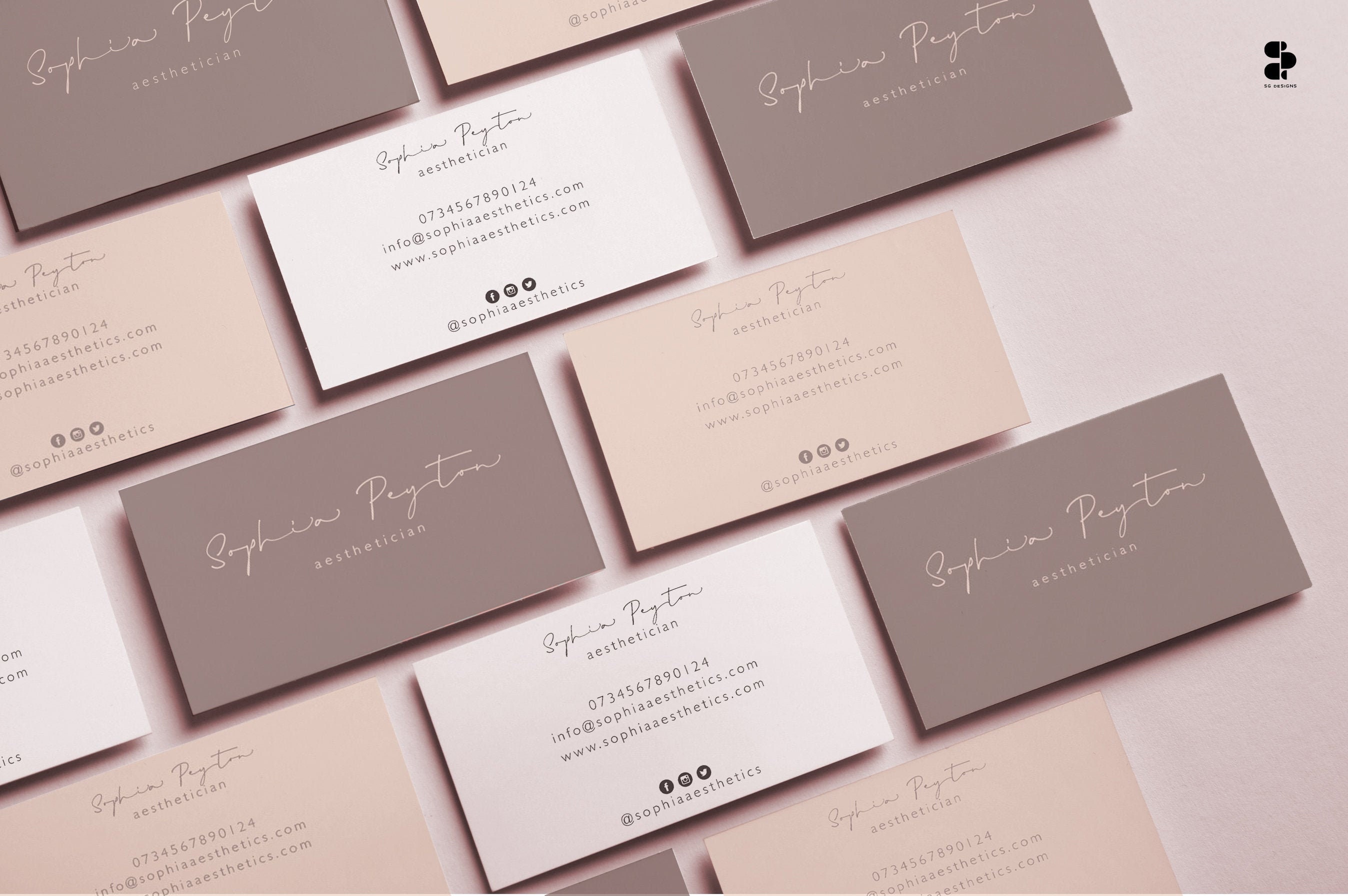 Aesthetic Business Cards Templates Aesthetic Business Cards Templates