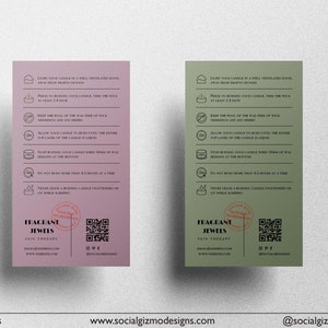 Kerzenpflegekartenvorlage, Apotheker bearbeitbare Kerzenpflegekarte, Kerzenpflegeanleitung, Kerzenpflegeanleitung, DIY Pflegekarte für Kerze #027
