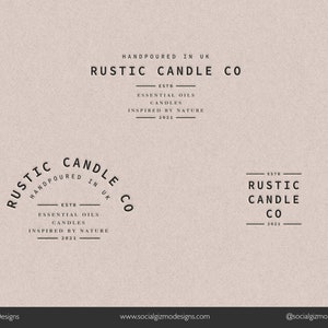 Apothecary Logo, Vintage Logo Set for Candles, Premade Logo, Logo for Candle Business, Small Business Branding, Logo Set, Premium Logo