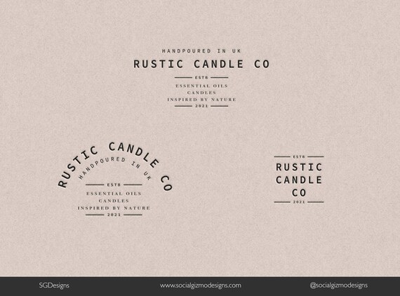 Vintage Apothecary Logotype Suite: Premade Minimal Small Business Branding, Semi Custom Design