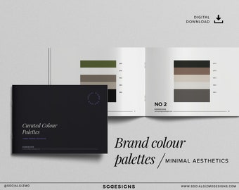 Brand Color Palette, Minimal Brand Color Palette, Light Colour Scheme, Brand Colors, Printable Colour Palette Booklet, Natural Color Schemes