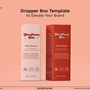 May include: Two red and white dropper bottle boxes against a pink background. The boxes feature a red and white design with the text "Glow Fusion Skin" and "Face Serum". The boxes are 30 ml / 1.01 fl oz.
