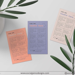 DIY Apothekerkerzenpflege Kartenvorlage, DIY-Kerzenpflegeanleitung, bearbeitbare Apothekerkerzenpflegeanleitung, DIY-Pflegekarte für Kerze #045