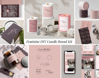 Luxury Candle Branding Kit: Ultimate Logo, Labels & Packaging Templates (Canva Editable, Digital Download)