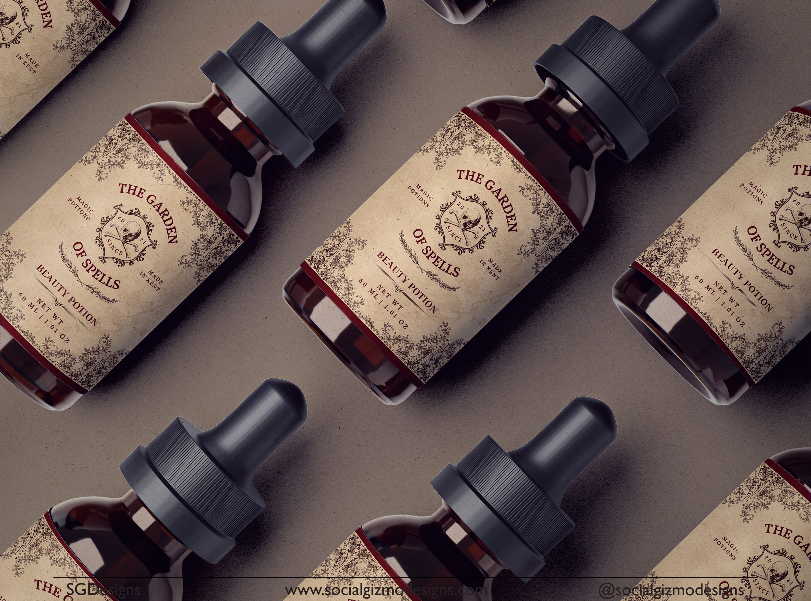 Editable Dropper Label Template Canva, Apothecary Bottle Label, Vintage ...