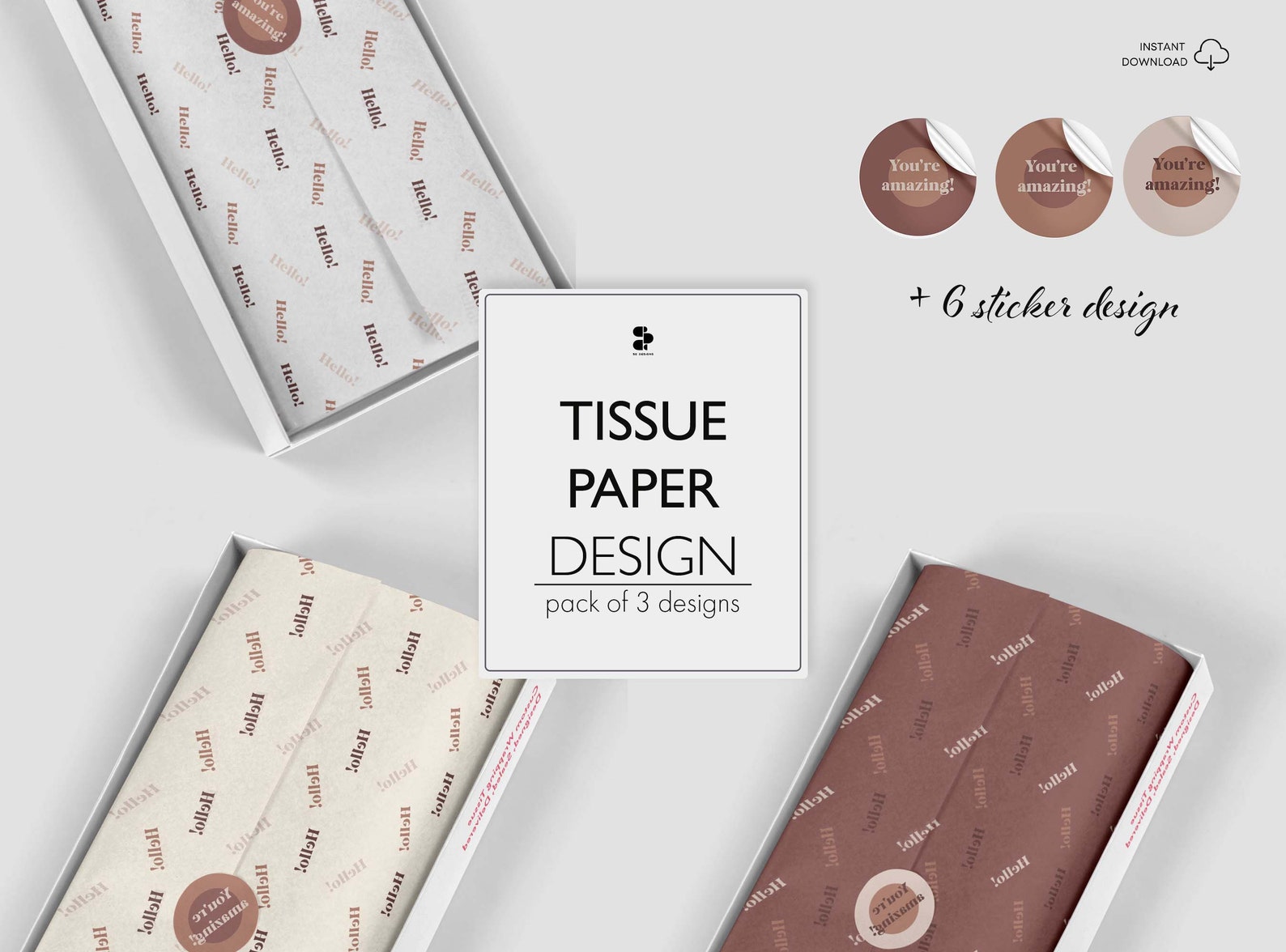 Branded Tissue Paper Digital Pattern Wrapping Paper Design - Etsy