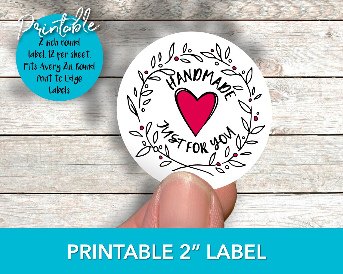 Made Just for You Printable Handmade Sticker Made by Hand | Etsy