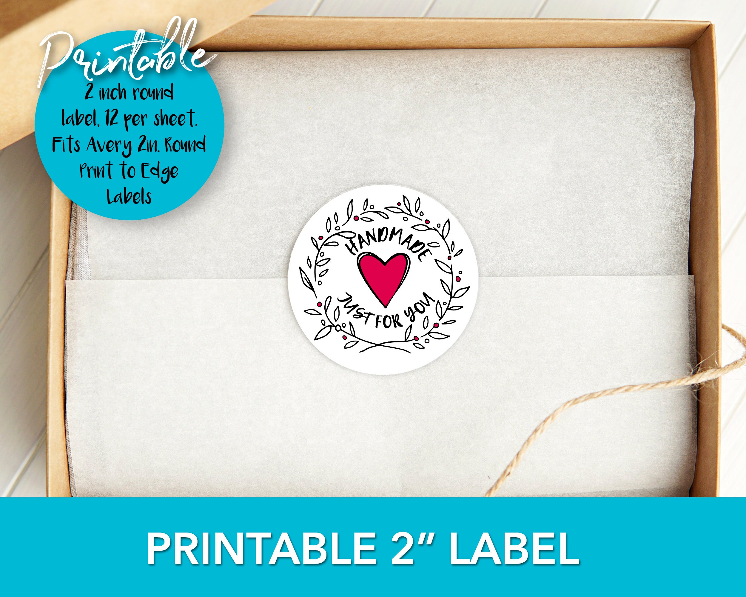 Made Just for You Printable Handmade Sticker Made by Hand | Etsy