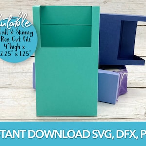 Tall & Skinny Box, Box SVG for Cricut, DFX for Silhouette, Instant Download, Soap Box, Box with Window, DIY Box, Display, Gift Box Template
