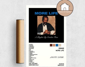 Drake Album Poster, Poster Cover Album More Life Drake