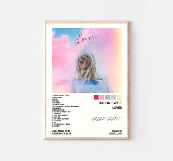 Taylor Swift Poster Lover Poster Taylor Swift Album Cover - Etsy