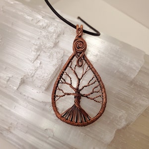 Handmade Copper Wire Wrapped Tree of Life Pendant | Unique Tree of Life Necklace | Spiritual Pendant |