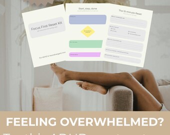 Executive Dysfunction Support Toolkit | Overwhelm Reset + Executive Function Tool | Neurodivergent Productivity | Get Unstuck