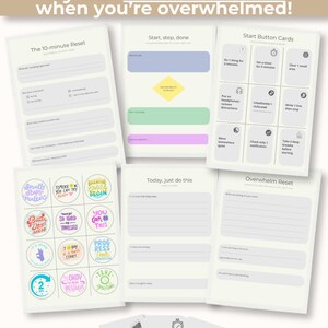 Get Unstuck Toolkit | Executive Dysfunction Support | ADHD Overwhelm Planner | Neurodivergent Productivity