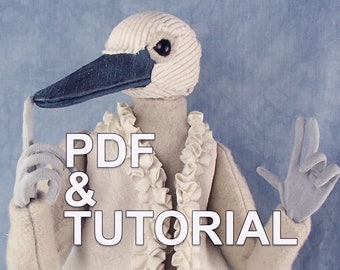 Selestina the Swan Head and Coat Pattern | DIY Swan Art Doll | Swan Sewing Pattern | Fabric Art Doll Tutorial