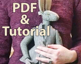 Jackrabbit Artdoll Sewing Pattern & Tutorial: DIY Animal Doll (PDF)