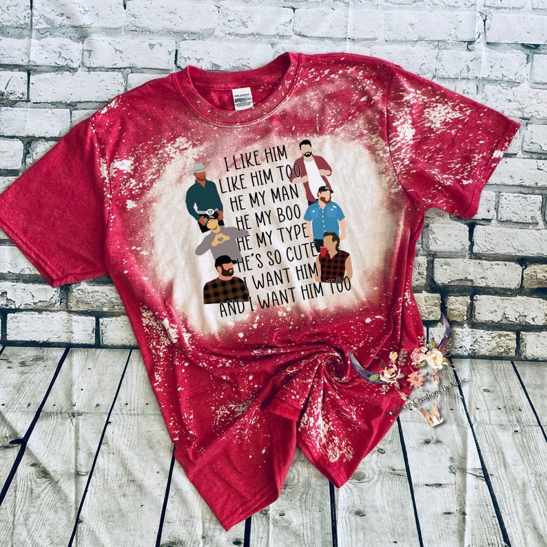 Cody Johnson T-shirt Kane Brown Luke Combs Morgan Wallen I like Him Too Graphic Tee I like Him Tiktok Dustin Lynch Country Funny