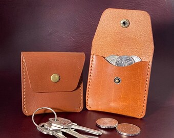 Leather Square Coin Pouch [black] - Etsy