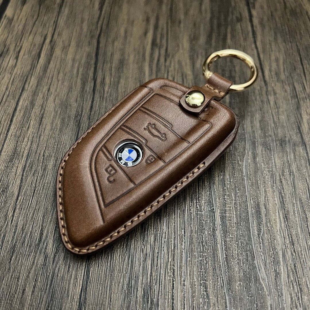 BMW Leather Key Fob Keychain Car Key Accessories BMW Blade [BROWN] - Etsy