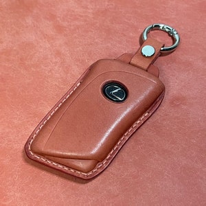 Lexus Handmade Leather Key Fob Keychain Car Key Accessories [Pink]