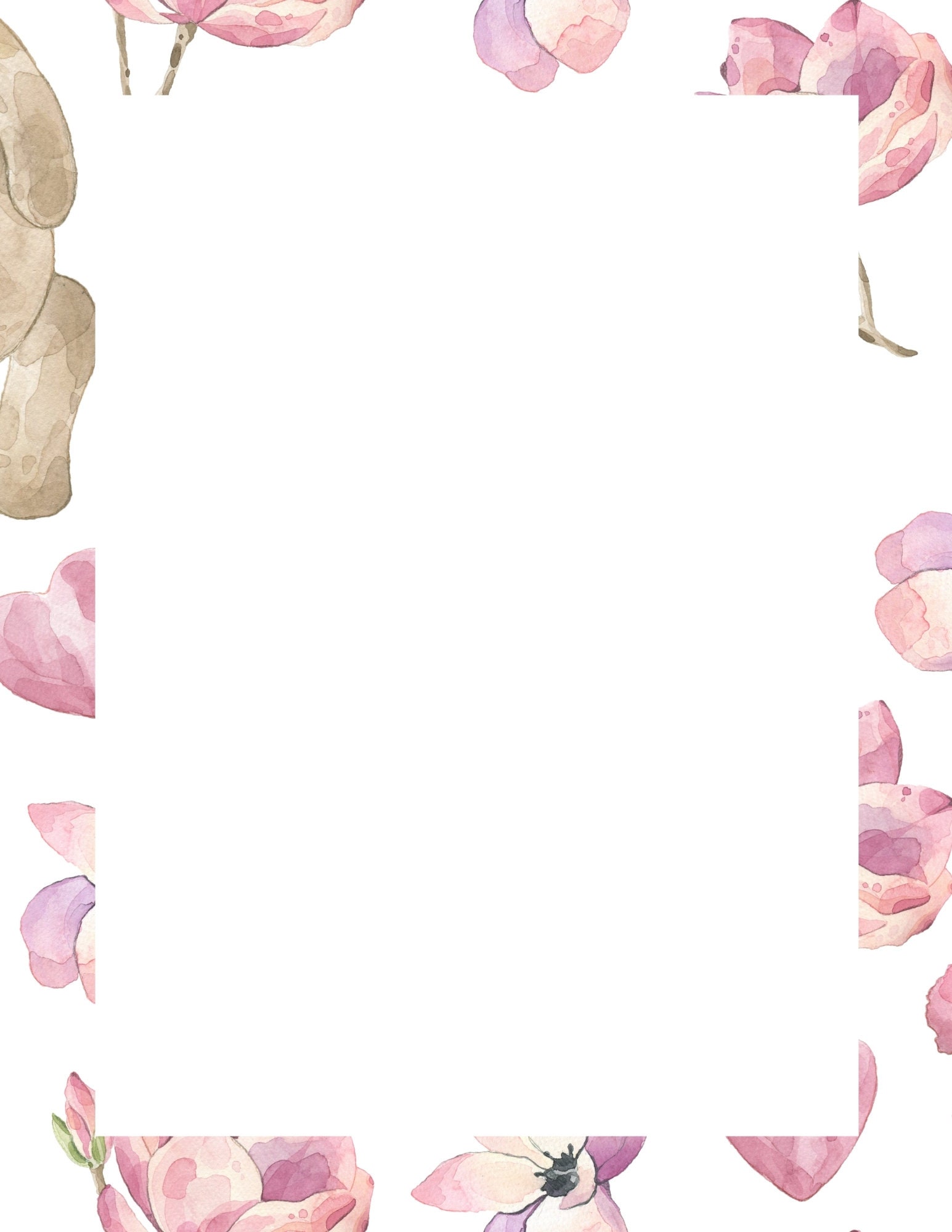 Cute Teddy Printable Stationery Letter Printable Stationary | Etsy