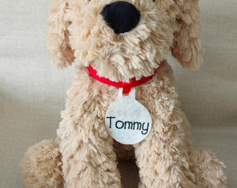 Personalised Cockapoo Cuddly Toy. 10 Inch Plush Dog Perfect For Birthday Present