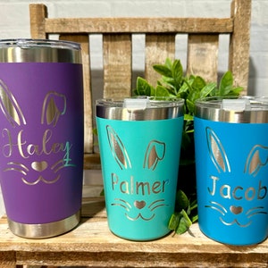 Bunny tumbler for Easter Basket/Easter tumbler/personalized easter cup/bunny cup/personalized bunny cup/easter gift/easter basket gift idea