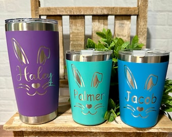 Bunny tumbler for Easter Basket/Easter tumbler/personalized easter cup/bunny cup/personalized bunny cup/easter gift/easter basket gift idea