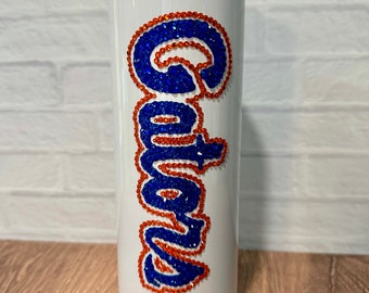 UF Gators Blinged Tumbler/Gators Cup/Gators Skinny Tumbler/Gators Gift/University of Florida Swag/UF gift